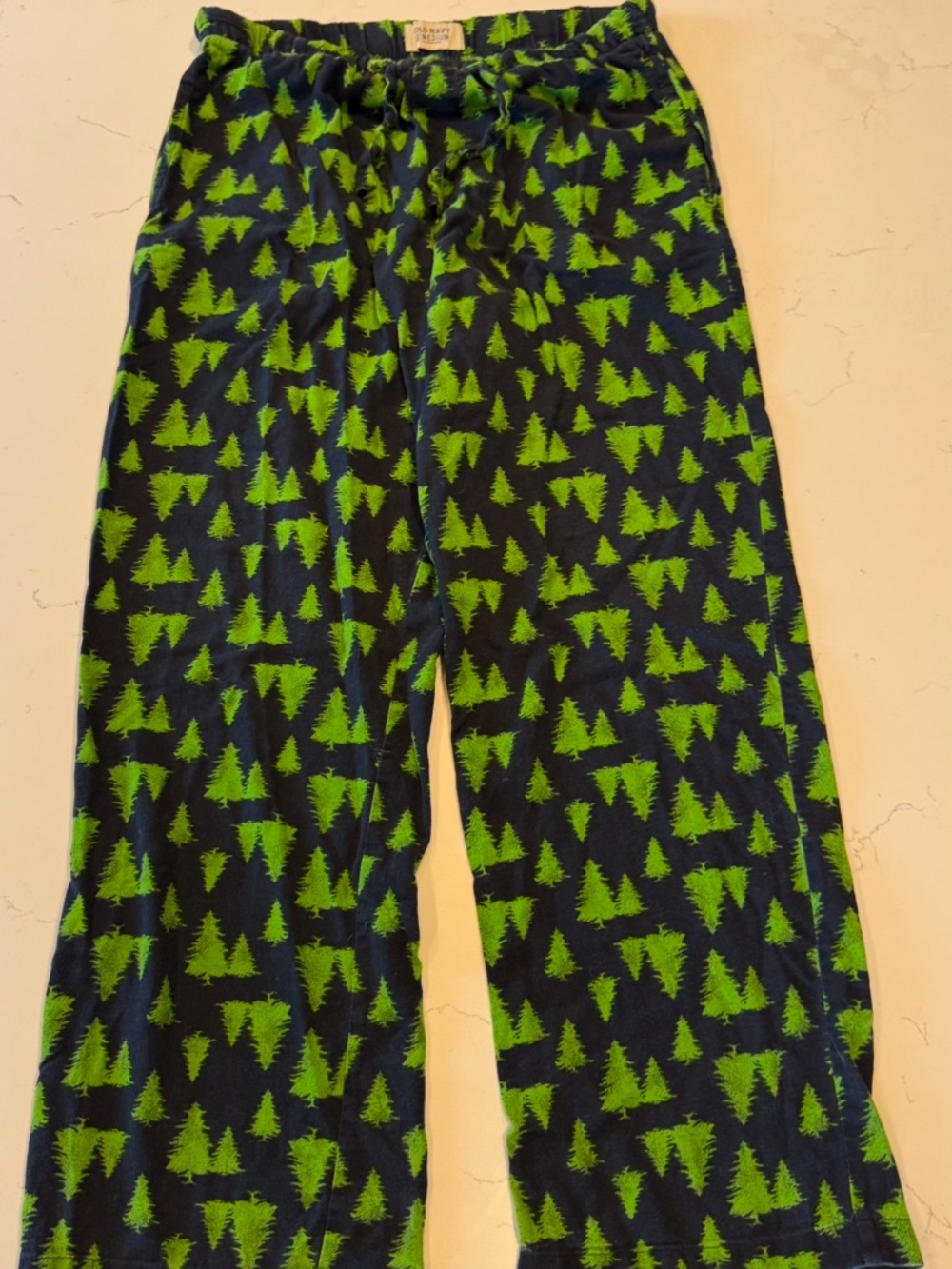 Old Navy Pine Tree Flannel Pajama Pants Men’s Medium Navy Green Holiday